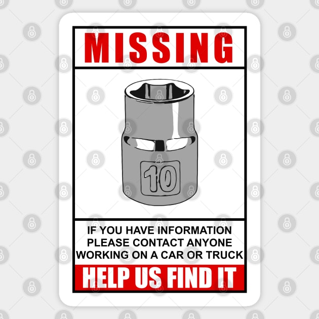 Missing - 10mm Sticker by Explore The Adventure